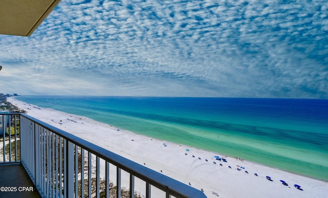 9450 S Thomas Dr Unit 1609C, Panama City Beach, FL 32408 - balcony featuring view of water and beach