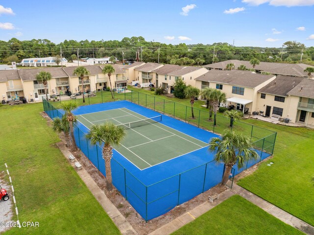 aerial view with a residential view