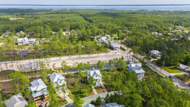 205 Mallard Ln, Santa Rosa Beach, FL 32459 - birds eye view of property featuring a forest view and a residential view