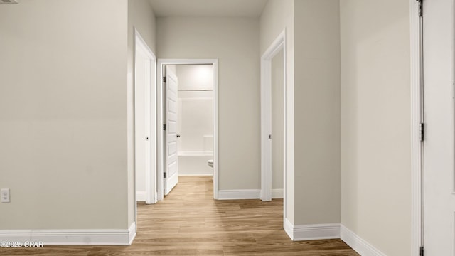 4744 Rosemary St, Panama City, FL 32404 - corridor featuring baseboards and light wood-type flooring