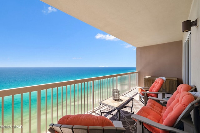 14825 Front Beach Rd Unit 2205, Panama City Beach, FL 32413 - balcony with a water view and a view of the beach