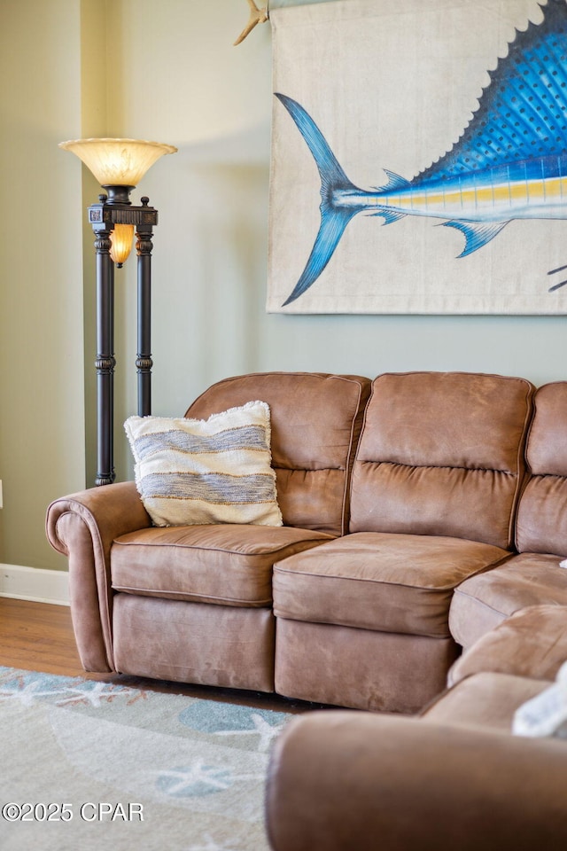 14825 Front Beach Rd Unit 2205, Panama City Beach, FL 32413 - living area with baseboards and wood finished floors