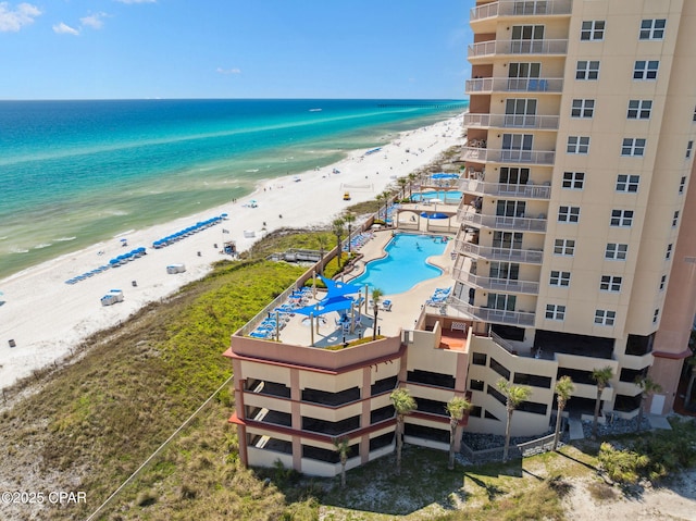 14825 Front Beach Rd Unit 2205, Panama City Beach, FL 32413 - aerial view featuring a view of the beach and a water view