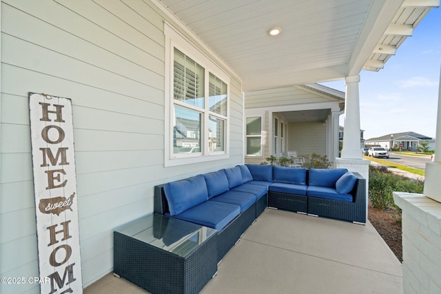 2121 Sedges Ave, Panama City, FL 32405 - view of patio with an outdoor living space and covered porch