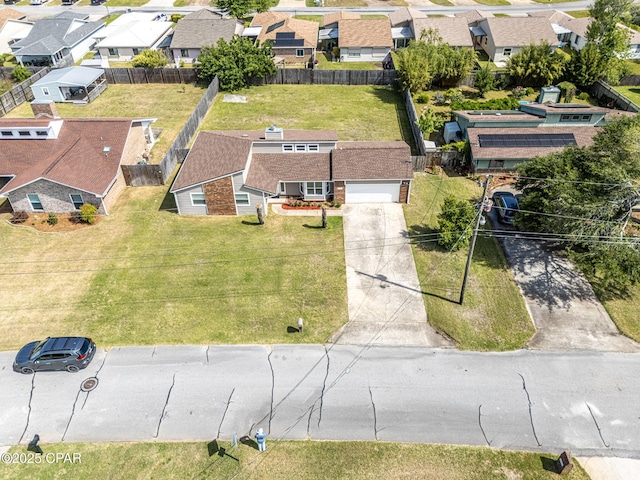 bird's eye view featuring a residential view