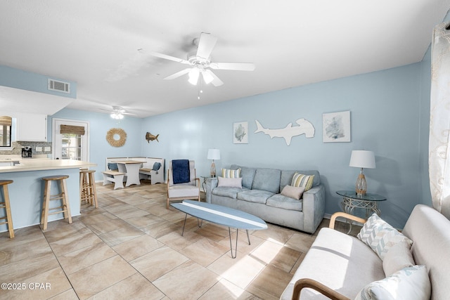 171 Damon Cir, Panama City Beach, FL 32407 - living room with ceiling fan