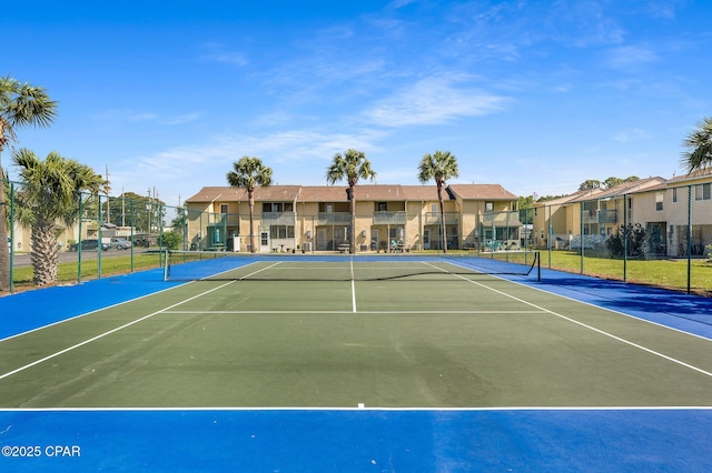 171 Damon Cir, Panama City Beach, FL 32407 - view of tennis court with fence and a residential view