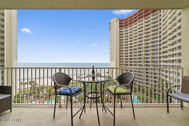 9900 S Thomas Dr Unit 819, Panama City Beach, FL 32408 - balcony with a water view