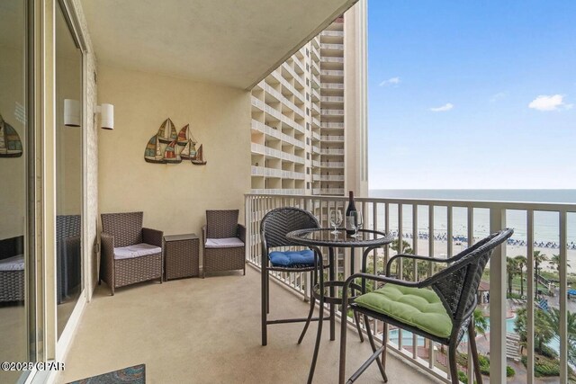 9900 S Thomas Dr Unit 819, Panama City Beach, FL 32408 - balcony with a water view
