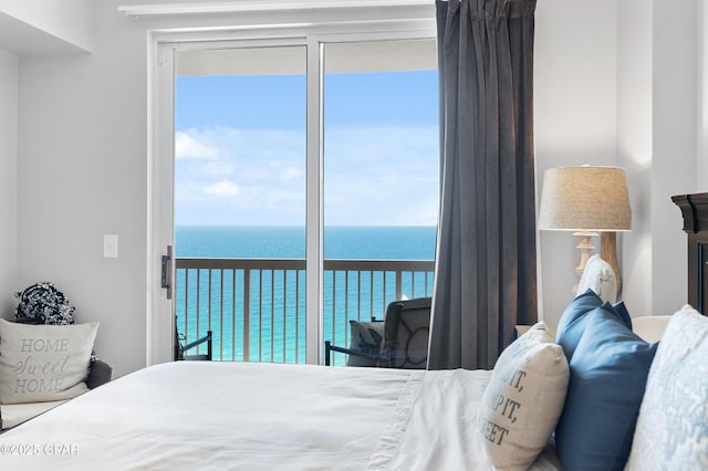 14825 Front Beach Rd Unit 2209, Panama City Beach, FL 32413 - bedroom featuring multiple windows and a water view
