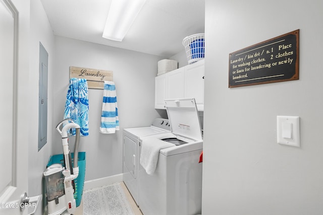 14825 Front Beach Rd Unit 2209, Panama City Beach, FL 32413 - laundry area featuring washer and dryer, cabinet space, and baseboards