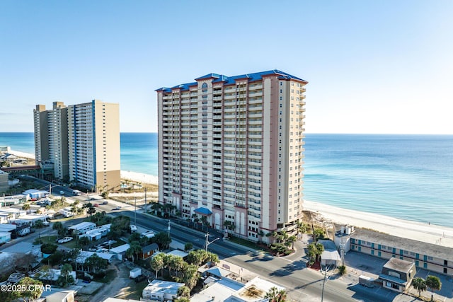 14825 Front Beach Rd Unit 2209, Panama City Beach, FL 32413 - view of building exterior with view of water and beach