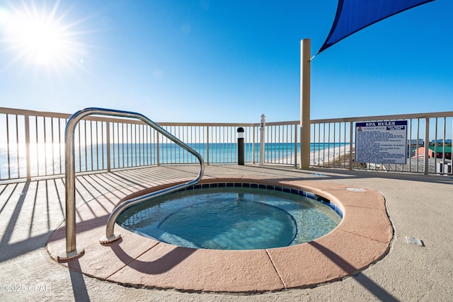 14825 Front Beach Rd Unit 2209, Panama City Beach, FL 32413 - view of swimming pool with a community hot tub and a water view