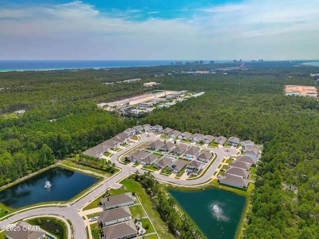 133 Stonegate Dr, Santa Rosa Beach, FL 32459 - aerial view with a residential view, a forest view, and a water view