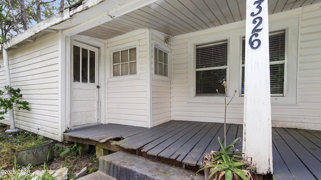 view of wooden deck