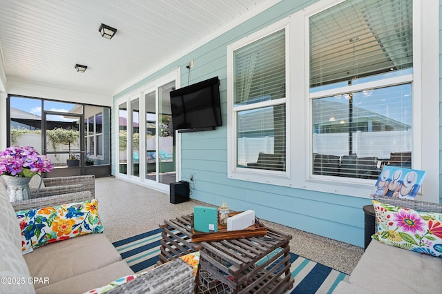 view of sunroom