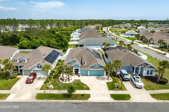 drone / aerial view with a residential view