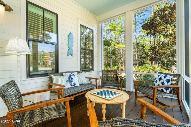 view of sunroom / solarium