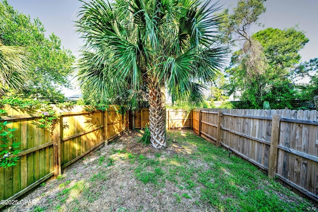 view of fenced backyard