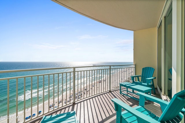 15625 Front Beach Rd Unit 1405, Panama City Beach, FL 32413 - balcony featuring a water view and a view of the beach