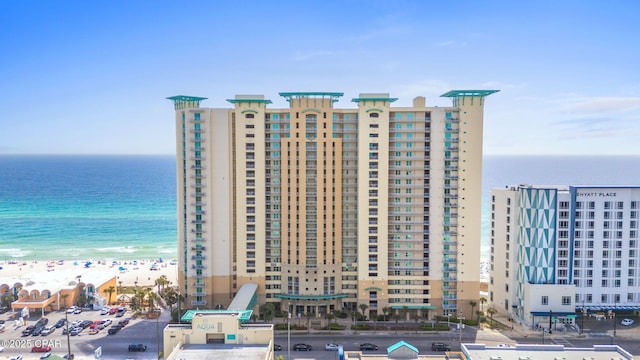 15625 Front Beach Rd Unit 1405, Panama City Beach, FL 32413 - bird's eye view with a water view and a view of the beach