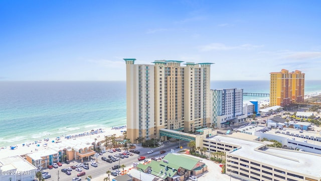 15625 Front Beach Rd Unit 1405, Panama City Beach, FL 32413 - bird's eye view featuring a view of city, a beach view, and a water view