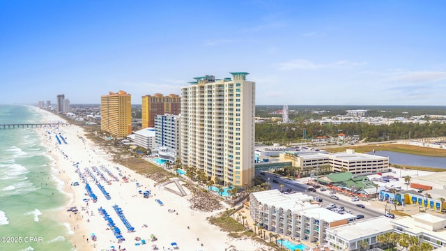 15625 Front Beach Rd Unit 1405, Panama City Beach, FL 32413 - bird's eye view with a city view, a beach view, and a water view