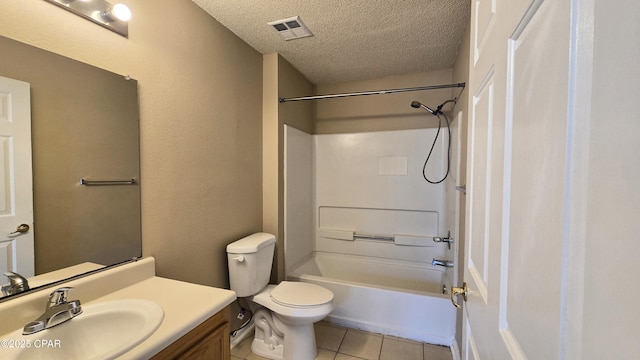 4075 Dancing Cloud Ct Unit 197, Destin, FL 32541 - full bathroom featuring tile patterned floors, a textured ceiling, vanity, toilet, and visible vents