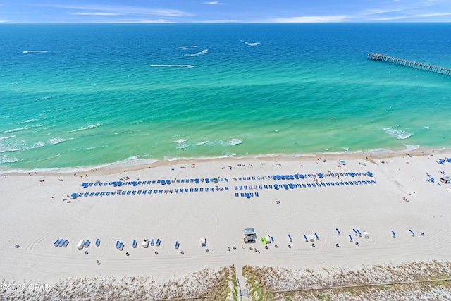 15817 Front Beach Rd Unit I-2309, Panama City Beach, FL 32413 - bird's eye view of waterfront with a beach