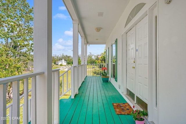 balcony featuring visible vents