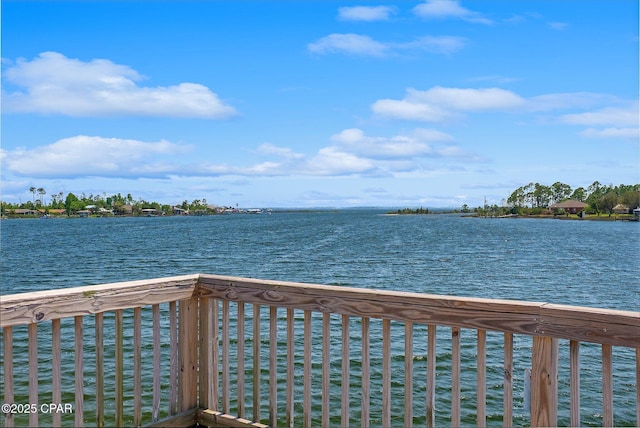 view of water feature