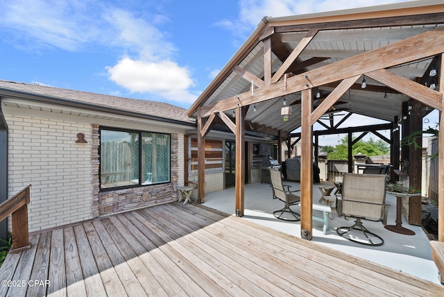 view of wooden deck
