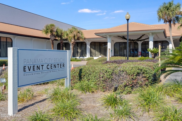 view of community sign