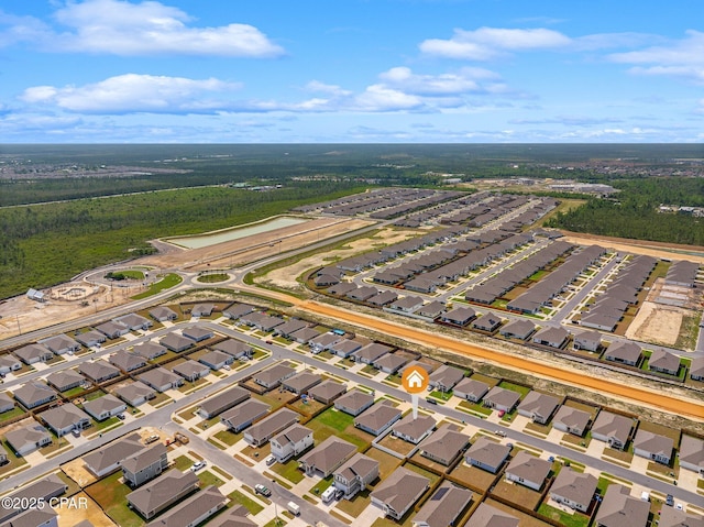 bird's eye view with a residential view