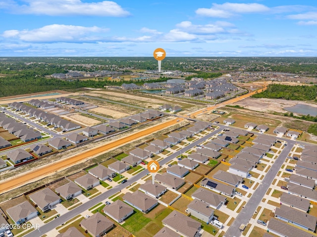 birds eye view of property featuring a residential view