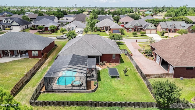 drone / aerial view featuring a residential view