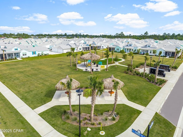 drone / aerial view featuring a residential view