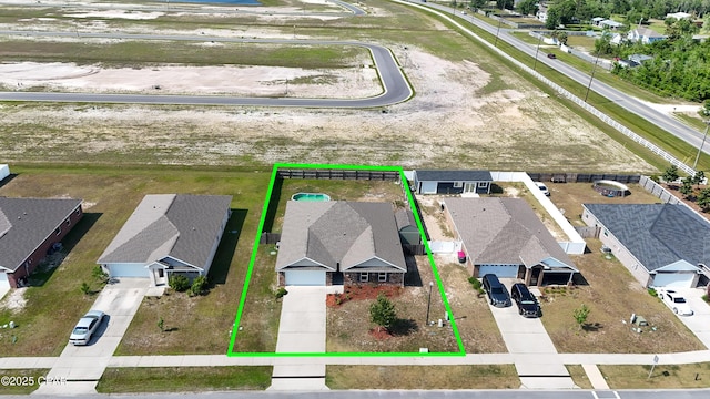 aerial view featuring a residential view