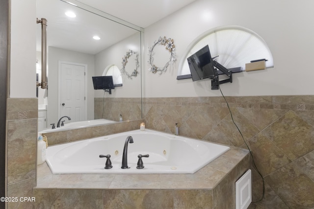 924 N College Blvd, Lynn Haven, FL 32444 - full bathroom with recessed lighting and a tub with jets
