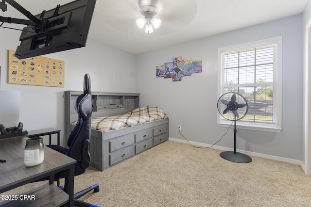 924 N College Blvd, Lynn Haven, FL 32444 - carpeted bedroom with a ceiling fan, multiple windows, and baseboards