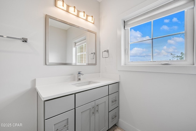 bathroom featuring vanity and plenty of natural light