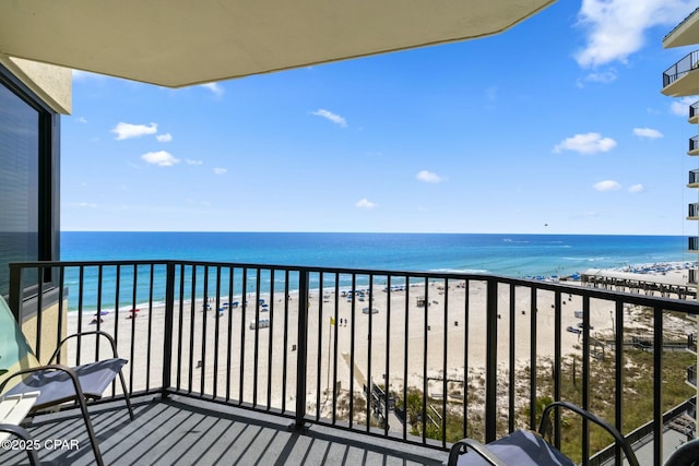 9850 S Thomas Dr Unit 810E, Panama City, FL 32408 - balcony with view of water and beach