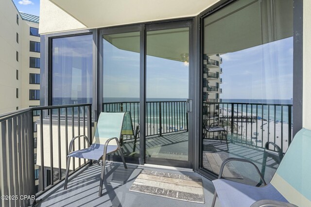 9850 S Thomas Dr Unit 810E, Panama City, FL 32408 - balcony with a water view