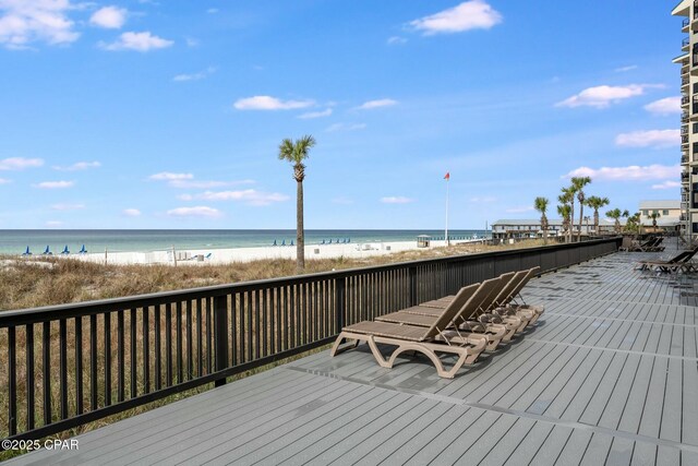 9850 S Thomas Dr Unit 810E, Panama City, FL 32408 - wooden deck featuring a water view