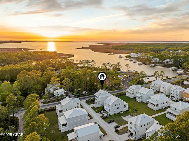 19 Mckenna Way, Santa Rosa Beach, FL 32459 - aerial view at dusk with a water view