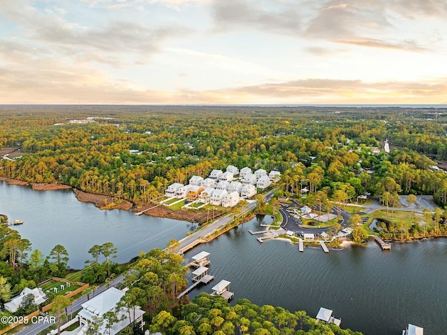 19 Mckenna Way, Santa Rosa Beach, FL 32459 - aerial view featuring a water view and a wooded view