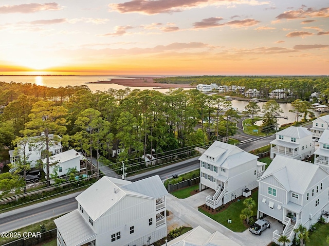 19 Mckenna Way, Santa Rosa Beach, FL 32459 - aerial view at dusk featuring a water view