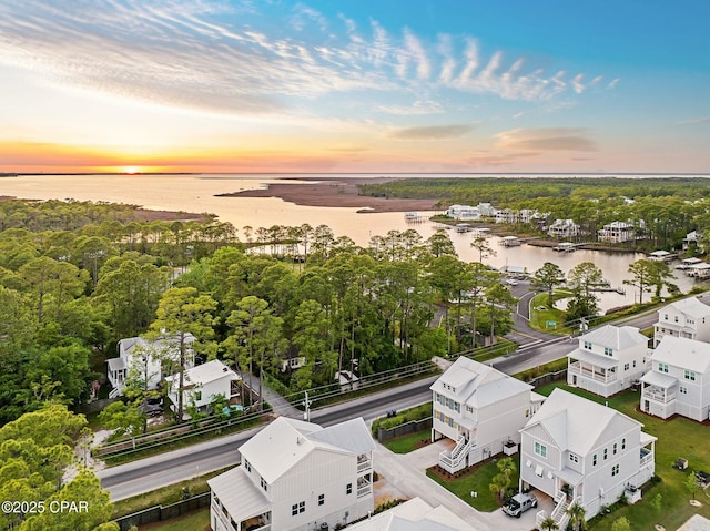 19 Mckenna Way, Santa Rosa Beach, FL 32459 - aerial view at dusk with a water view