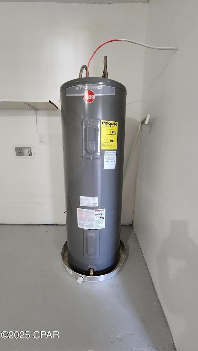 utilities featuring electric water heater