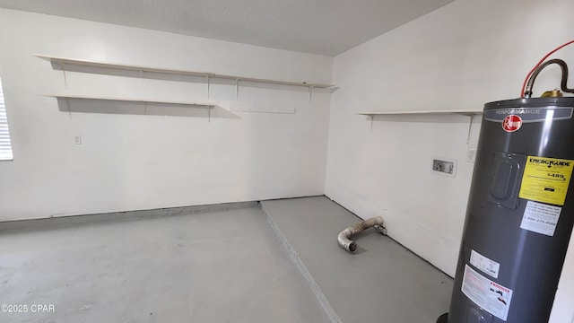interior space featuring water heater